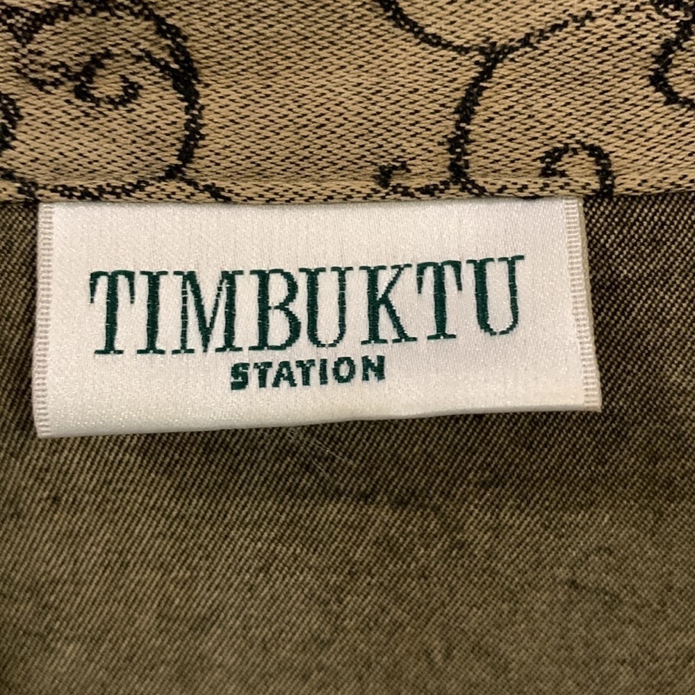 Timbuktu Station light jacket, collar sleeves bottom embroidered, Sz 2 see below - Picture 2 of 5
